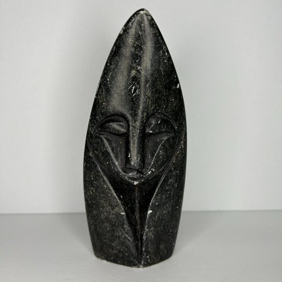 Vintage African Soapstone Carved Abstract Artist Signed Sculpture - Picture 1 of 10